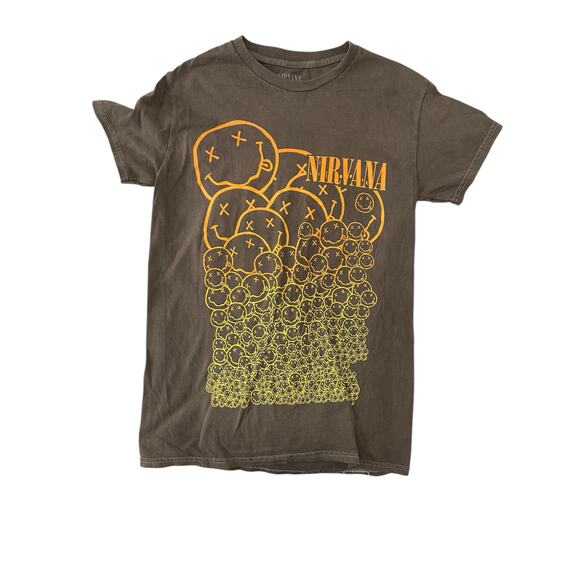Nirvana Smiley Face Graphic Tee Size Small - Picture 1 of 3
